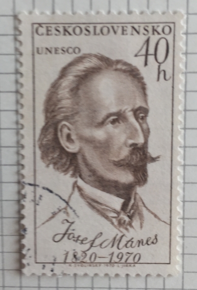 Почтовая марка Чехословакия (Ceskoslovensko) Josef Manes (1820-1871), painter | Год выпуска 1970 | Код каталога Михеля (Michel) CS 1926
