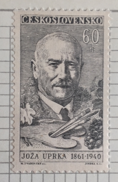 Почтовая марка Чехословакия (Ceskoslovensko) Joža Úprka (1861-1940), painter | Год выпуска 1957 | Код каталога Михеля (Michel) CS 1258