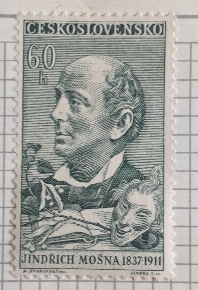 Почтовая марка Чехословакия (Ceskoslovensko) Jindřich Mošna (1837-1911) | Год выпуска 1957 | Код каталога Михеля (Michel) CS 1262