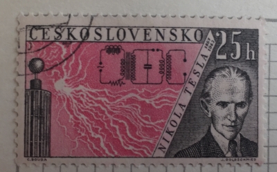 Почтовая марка Чехословакия (Ceskoslovensko) Nikola Tesla (1856-1943) | Год выпуска 1959 | Код каталога Михеля (Michel) CS 1170