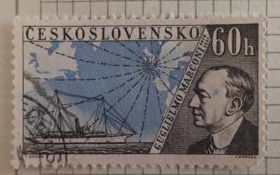 Почтовая марка Чехословакия (Ceskoslovensko) Guglilmo Marconi (1847-1937) | Год выпуска 1959 | Код каталога Михеля (Michel) CS 1173