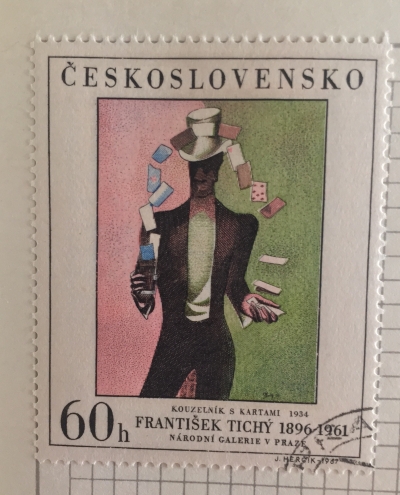 Почтовая марка Чехословакия (Ceskoslovensko) The Conjurer, by František Tichý (1937) | Год выпуска 1967 | Код каталога Михеля (Michel) CS 1748