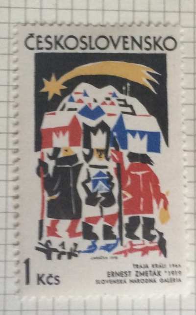 Почтовая марка Чехословакия (Ceskoslovensko) The Three Kings, by Ernest Zmetak (1966) | Год выпуска 1972 | Код каталога Михеля (Michel) CS 2063