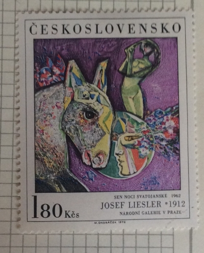 Почтовая марка Чехословакия (Ceskoslovensko) Midsummer Night’s dream, by Josef Liesler (1962) | Год выпуска 1972 | Код каталога Михеля (Michel) CS 2108