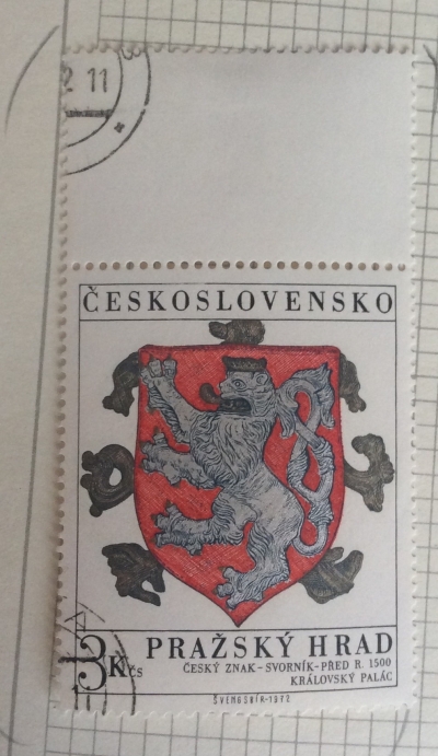 Почтовая марка Чехословакия (Ceskoslovensko) Czech coat of arms (lion), c. 1500 | Год выпуска 1972 | Код каталога Михеля (Michel) CS 2071