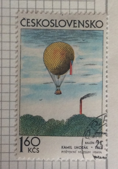 Почтовая марка Чехословакия (Ceskoslovensko) Balloon, by Kamil Lhotak (1972) | Год выпуска 1973 | Код каталога Михеля (Michel) CS 2119