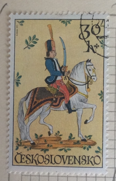 Почтовая марка Чехословакия (Ceskoslovensko) Hussar, 18th century | Год выпуска 1972 | Код каталога Михеля (Michel) CS 2097