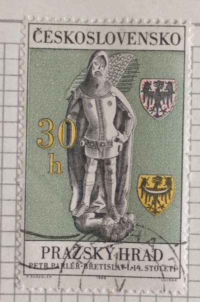 Почтовая марка Чехословакия (Ceskoslovensko) Tombstone of Bretislav I. (1370) | Год выпуска 1968 | Код каталога Михеля (Michel) CS 1789