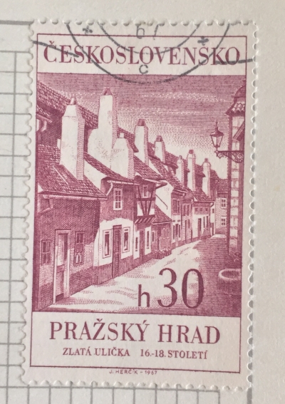 Почтовая марка Чехословакия (Ceskoslovensko) Golden street at Prague Castle | Год выпуска 1968 | Код каталога Михеля (Michel) CS 1705