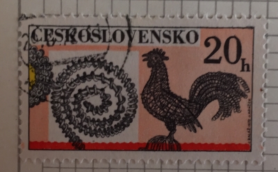 Почтовая марка Чехословакия (Ceskoslovensko) Ornamental Wirework - cock | Год выпуска 1974 | Код каталога Михеля (Michel) CS 2086