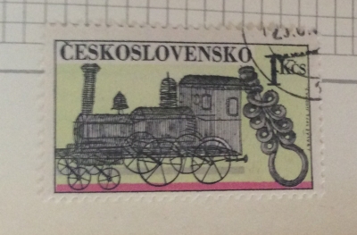Почтовая марка Чехословакия (Ceskoslovensko) Ornamental Wirework - locomotive | Год выпуска 1972 | Код каталога Михеля (Michel) CS 2089