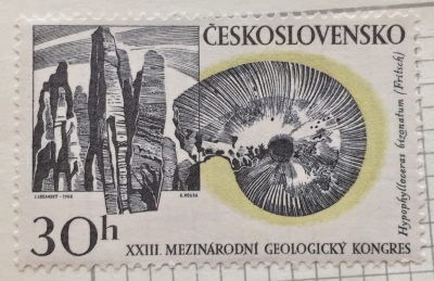 Почтовая марка Чехословакия (Ceskoslovensko) Amonit Hypophylloceras Bizonatum (Fritsch) | Год выпуска 1968 | Код каталога Михеля (Michel) CS 1809