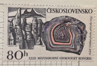 Почтовая марка Чехословакия (Ceskoslovensko) Řez Geodou Achátu | Год выпуска 1968 | Код каталога Михеля (Michel) CS 1811