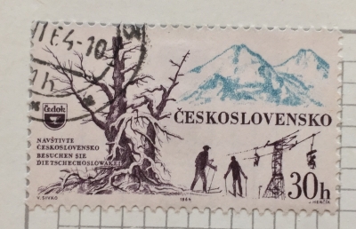 Почтовая марка Чехословакия (Ceskoslovensko) Ždiarská Vidla a Havran, Belanské Tatry | Год выпуска 1964 | Код каталога Михеля (Michel) CS 1453