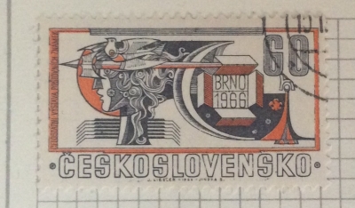 Почтовая марка Чехословакия (Ceskoslovensko) Stamp exhibition BRNO 1966 | Год выпуска 1966 | Код каталога Михеля (Michel) CS 1648