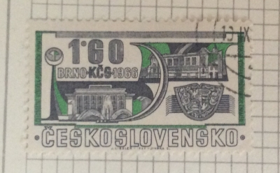 Почтовая марка Чехословакия (Ceskoslovensko) Stamp exhibition BRNO 1966 | Год выпуска 1966 | Код каталога Михеля (Michel) CS 1649