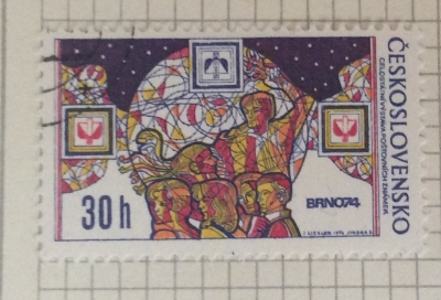 Почтовая марка Чехословакия (Ceskoslovensko) BRNO 74 Natl. Stamp Exhib., Brno | Год выпуска 1974 | Код каталога Михеля (Michel) CS 2209