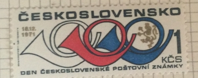 Почтовая марка Чехословакия (Ceskoslovensko) Post Horns and Lion | Год выпуска 1971 | Код каталога Михеля (Michel) CS 2049