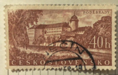 Почтовая марка Чехословакия (Ceskoslovensko ) Poděbrady | Год выпуска 1958 | Код каталога Михеля (Michel) CS 1086