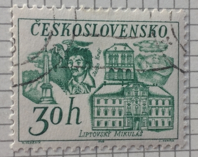 Почтовая марка Чехословакия (Ceskoslovensko ) Liptovský Mikuláš | Год выпуска 1968 | Код каталога Михеля (Michel) CS 1774