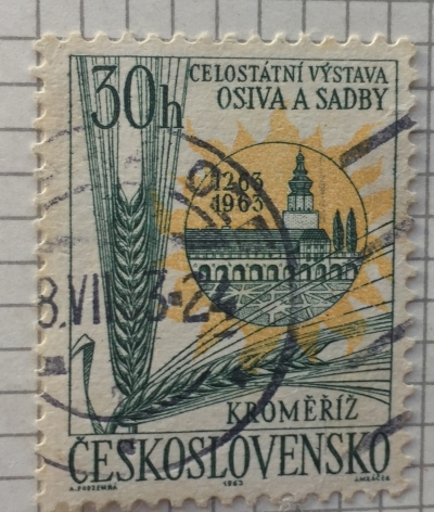 Почтовая марка Чехословакия (Ceskoslovensko ) National Agricultural Exhibition | Год выпуска 1963 | Код каталога Михеля (Michel) CS 1410