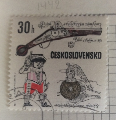 Почтовая марка Чехословакия (Ceskoslovensko ) Cheb pistol | Год выпуска 1969 | Код каталога Михеля (Michel) CS 1854