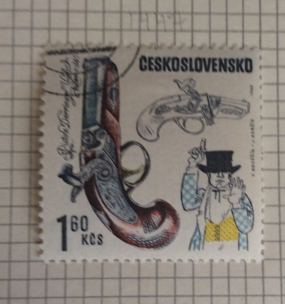 Почтовая марка Чехословакия (Ceskoslovensko ) Derringer pistols, US, c. 1865 | Год выпуска 1969 | Код каталога Михеля (Michel) CS 1859