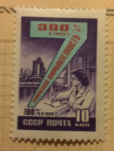 Почтовая марка СССР Химия | Год выпуска 1959 | Код по каталогу Загорского 2256