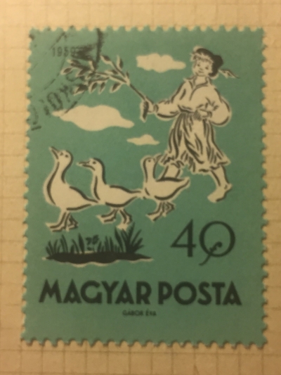 Почтовая марка Венгрия (Magyar Posta) Matt, the Goose Boy | Год выпуска 1959 | Код каталога Михеля (Michel) HU 1644A