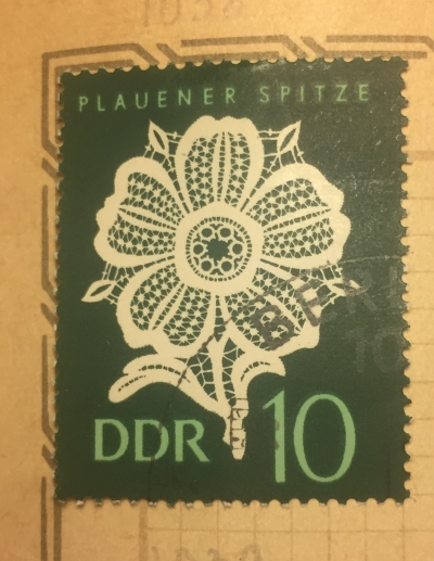 Почтовая марка ГДР (DDR) Plauener Spitze | Год выпуска 1966 | Код каталога Михеля (Michel) DD 1185