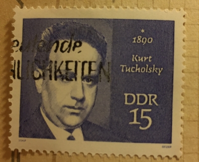 Почтовая марка ГДР (DDR) Tucholsky, Kurt | Год выпуска 1970 | Код каталога Михеля (Michel) DD 1536