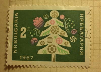 Почтовая марка Болгария (НР България) Decorated Tree | Год выпуска 1966 | Код каталога Михеля (Michel) BG 1675