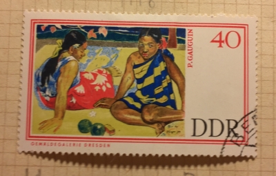 Почтовая марка ГДР (DDR) "2 Frauen aus tahiti" | Год выпуска 1967 | Код каталога Михеля (Michel) DD 1265