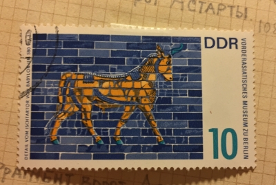 Почтовая марка ГДР (DDR) Bull of the Ishtar Gate | Год выпуска 1966 | Код каталога Михеля (Michel) DD 1229