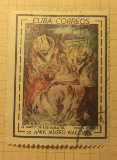 Почтовая марка Куба (Cuba correos) El rapto de las mulatas | Год выпуска 1964 | Код каталога Михеля (Michel) CU 876