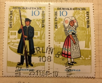 Почтовая марка ГДР (DDR) Spreewald | Год выпуска 1964 | Код каталога Михеля (Michel) DD 1076-1077