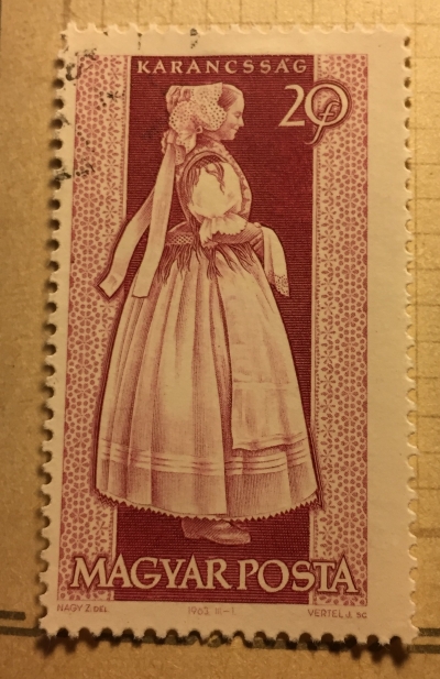 Почтовая марка Венгрия (Magyar Posta) Karancsság woman | Год выпуска 1963 | Код каталога Михеля (Michel) HU 1954A