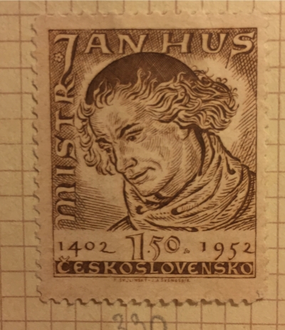 Почтовая марка Чехословакия (Ceskoslovensko ) Jan Hus (1370-1415) | Год выпуска 1952 | Код каталога Михеля (Michel) CS 743
