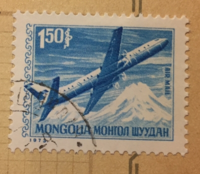 Почтовая марка Монголия - Монгол шуудан (Mongolia) Airplane AN-24 | Год выпуска 1973 | Код каталога Михеля (Michel) MN 767