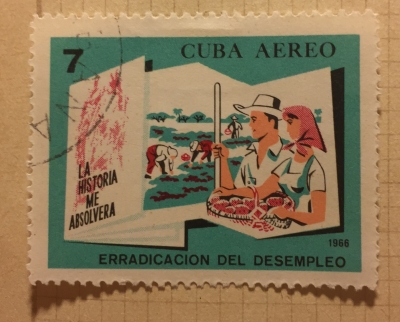 Почтовая марка Куба (Cuba correos) Elimination of unemployment | Год выпуска 1966 | Код каталога Михеля (Michel) CU 1189