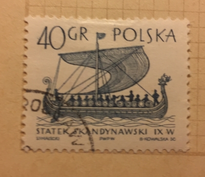 Почтовая марка Польша (Polska) Scandinavian "Gokstad" | Год выпуска 1965 | Код каталога Михеля (Michel) PL 1566
