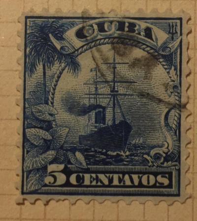 Почтовая марка Куба (Cuba correos) Ocean line Umbria | Год выпуска 1905 | Код каталога Михеля (Michel) CU 10