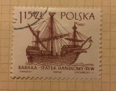 Почтовая марка Польша (Polska) 15th centure "Caraca" | Год выпуска 1965 | Код каталога Михеля (Michel) PL 1569