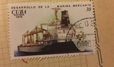Почтовая марка Куба (Cuba correos) Desarrollo de la Marina Mercante | Год выпуска 1976 | Код каталога Михеля (Michel) CU 2166