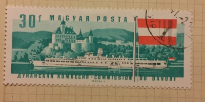 Почтовая марка Венгрия (Magyar Posta) S.S.Ferenc Deák, Schönbühel Castle, Austrian Flag | Год выпуска 1967 | Код каталога Михеля (Michel) HU 2323A