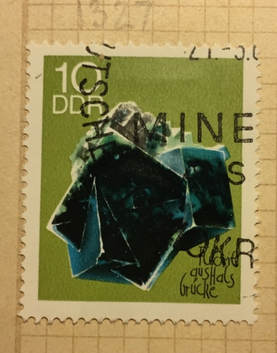 Почтовая марка ГДР (DDR) Fluorit from cervical bridge | Год выпуска 1969 | Код каталога Михеля (Michel) DD 1469