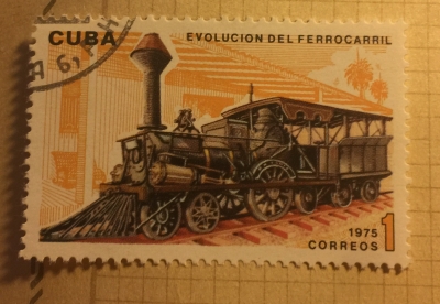 Почтовая марка Куба (Cuba correos) Locomotive | Год выпуска 1975 | Код каталога Михеля (Michel) CU 2085