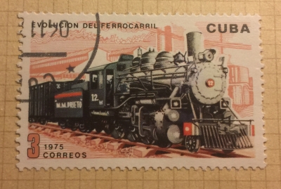 Почтовая марка Куба (Cuba correos) Locomotive | Год выпуска 1975 | Код каталога Михеля (Michel) CU 2086