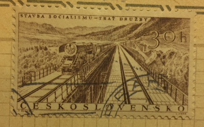 Почтовая марка Чехословакия (Ceskoslovensko) Růžinský viadukt | Год выпуска 1955 | Код каталога Михеля (Michel) CS 946