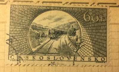 Почтовая марка Чехословакия (Ceskoslovensko) Bujanovský tunel | Год выпуска 1955 | Код каталога Михеля (Michel) CS 947